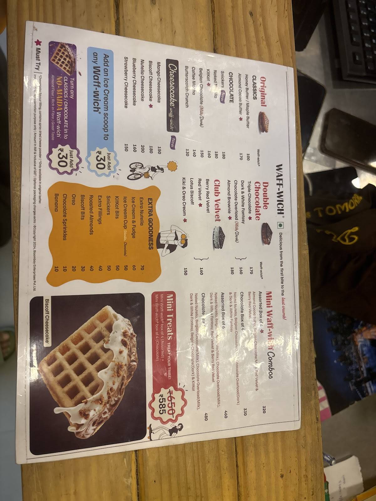 The Belgian Waffle Co menu