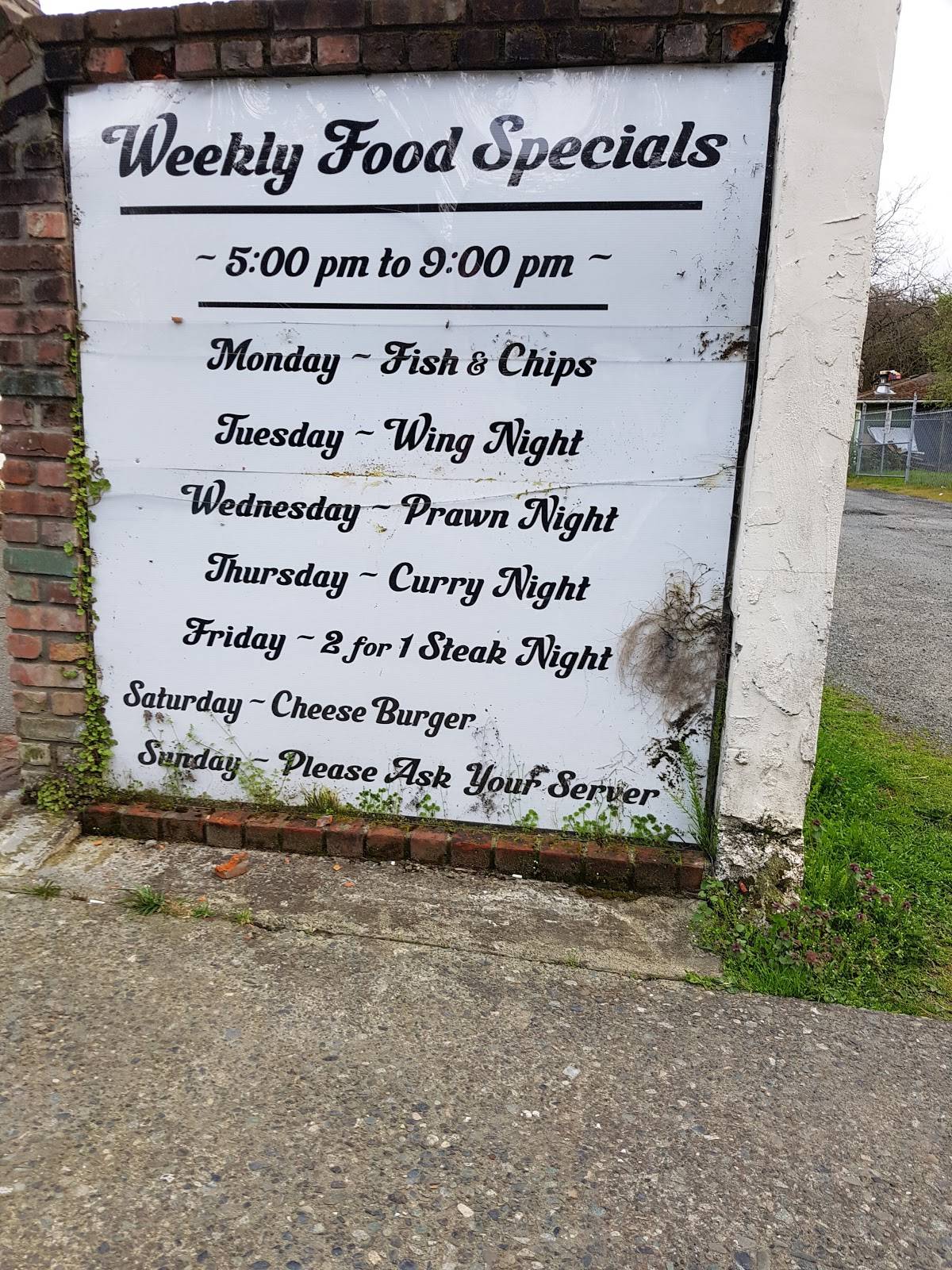 Menu at The Brass Bell Pub, Crofton