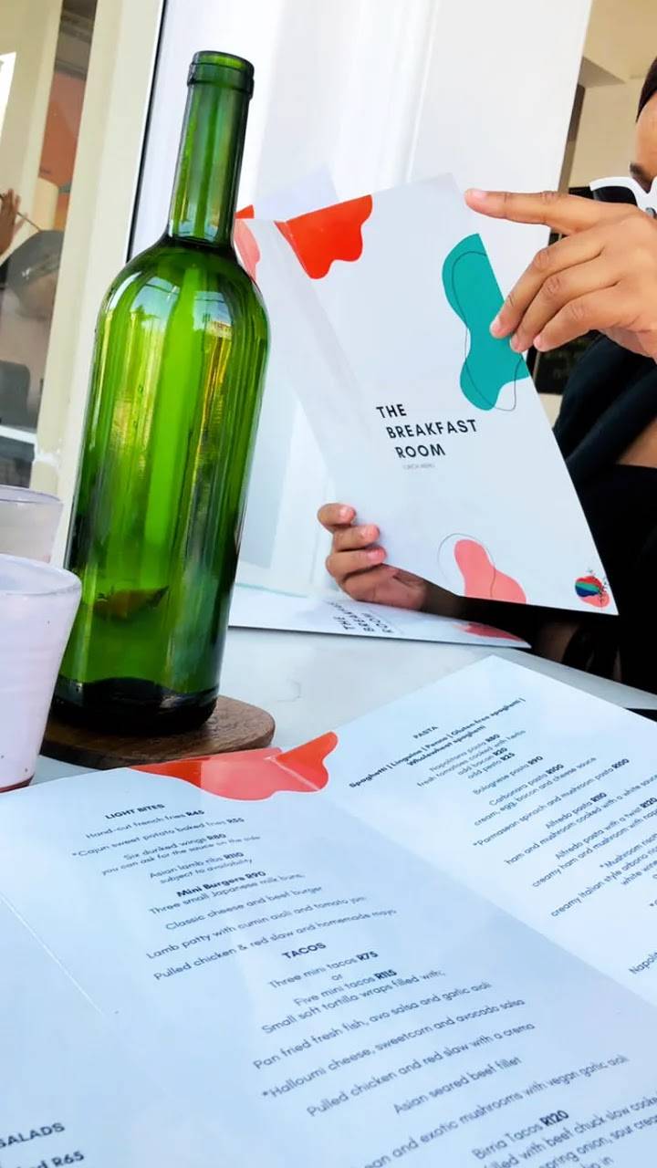 Menu at The Breakfast Room restaurant, Durban
