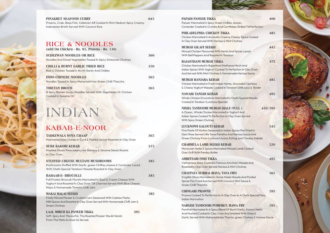 The Guilty Pleasures - TGP menu