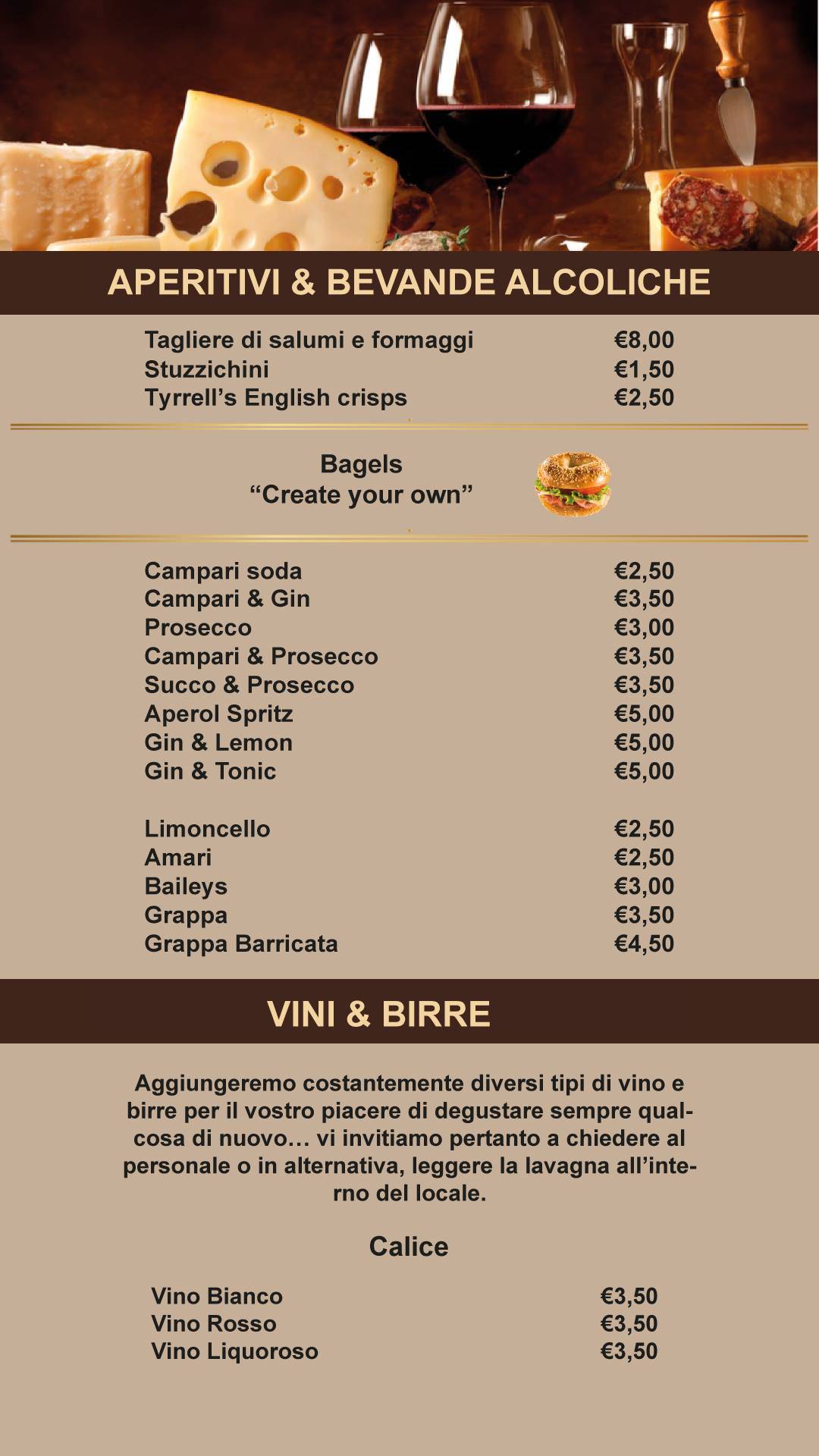Menu di The Harp Tea Room 