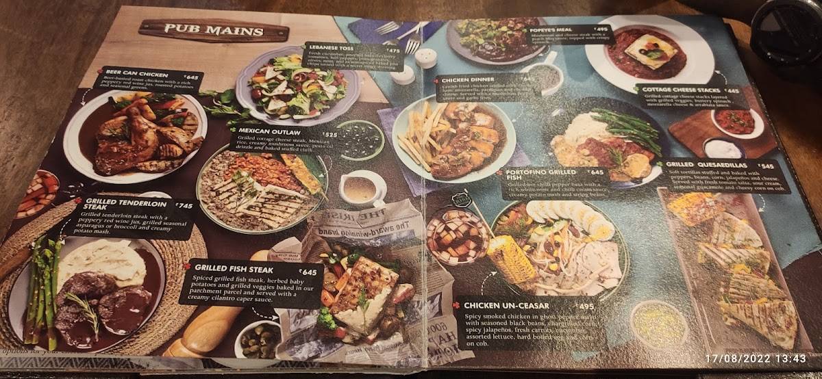 The Irish House, Kala Ghoda menu