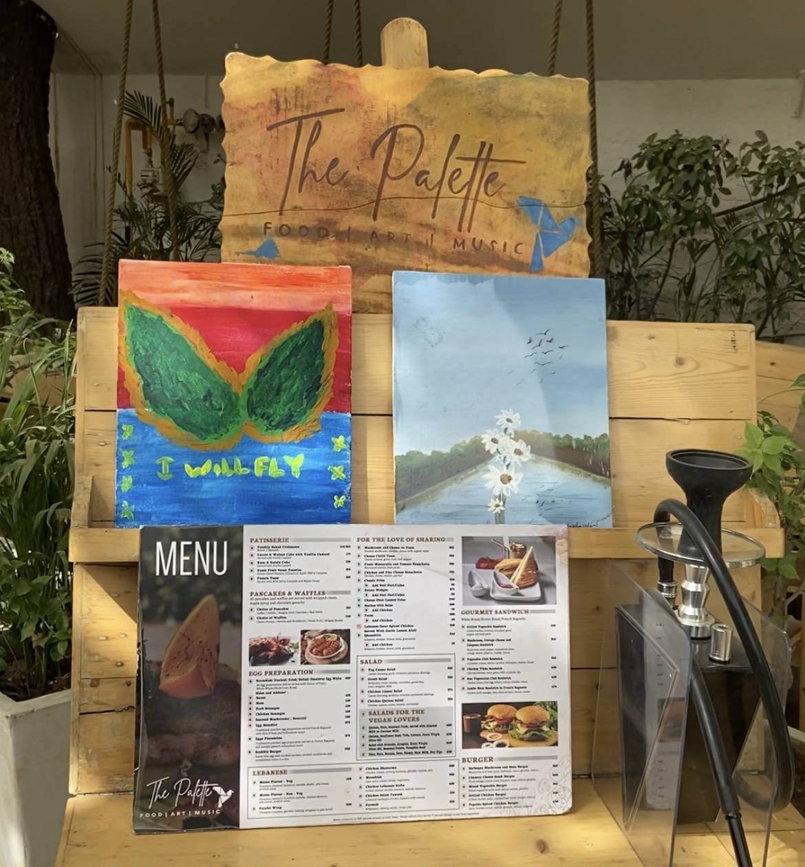 Menu at The Palette Cafe, New Delhi