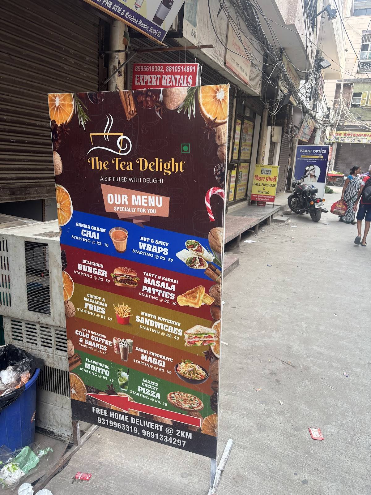 The Tea Delight menu