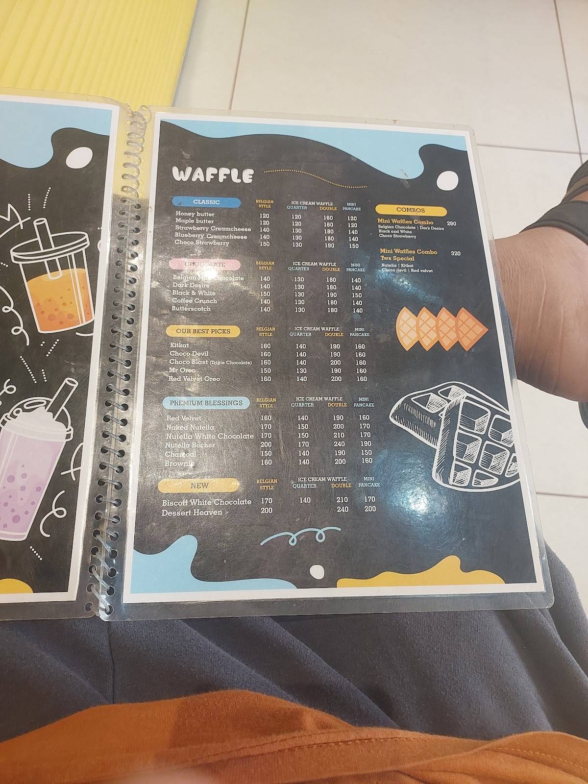 The Waffling Station menu