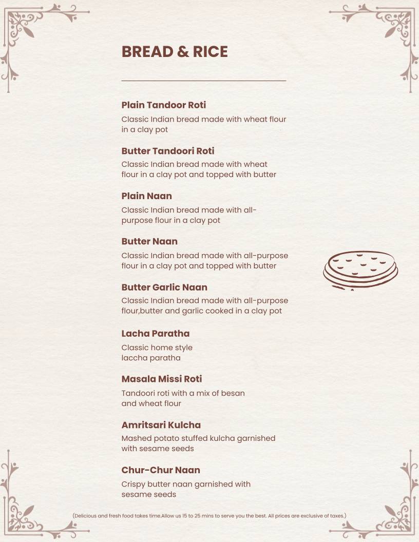 The White Cashew menu