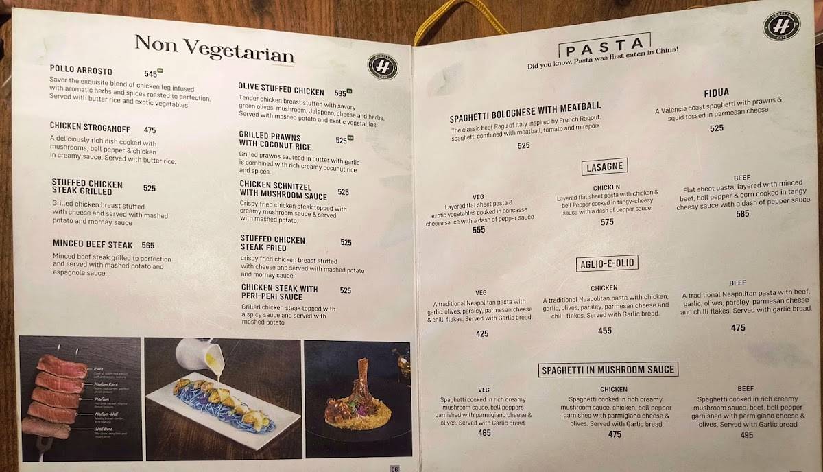 Huddles Cafe menu