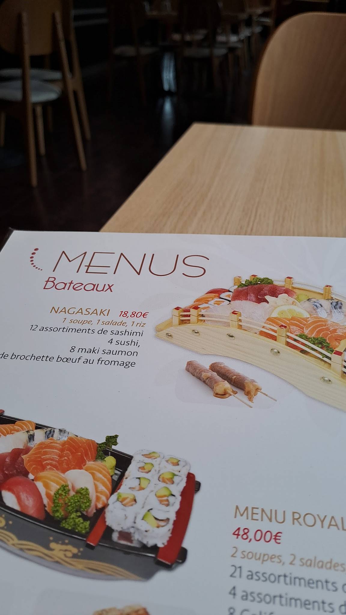 Menu de Thon Nagasaki