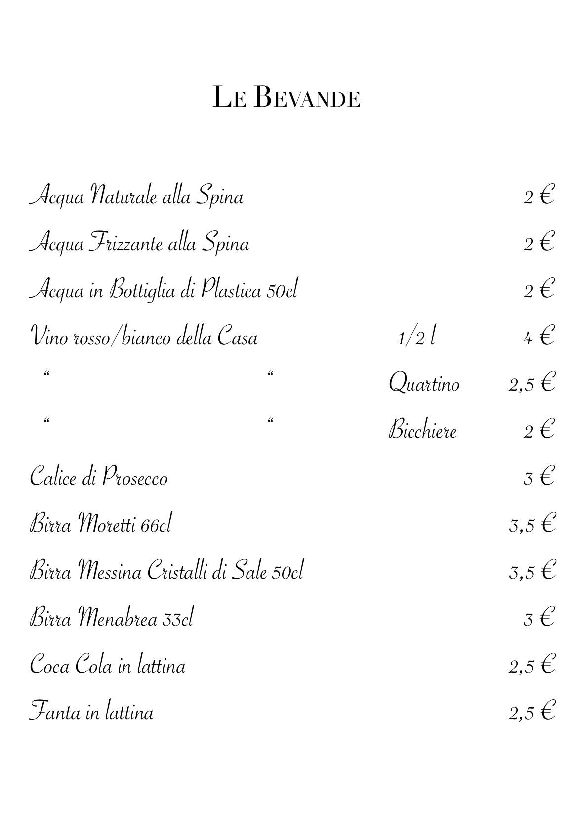 Menu di Tivà Gusto E Creativita’ 