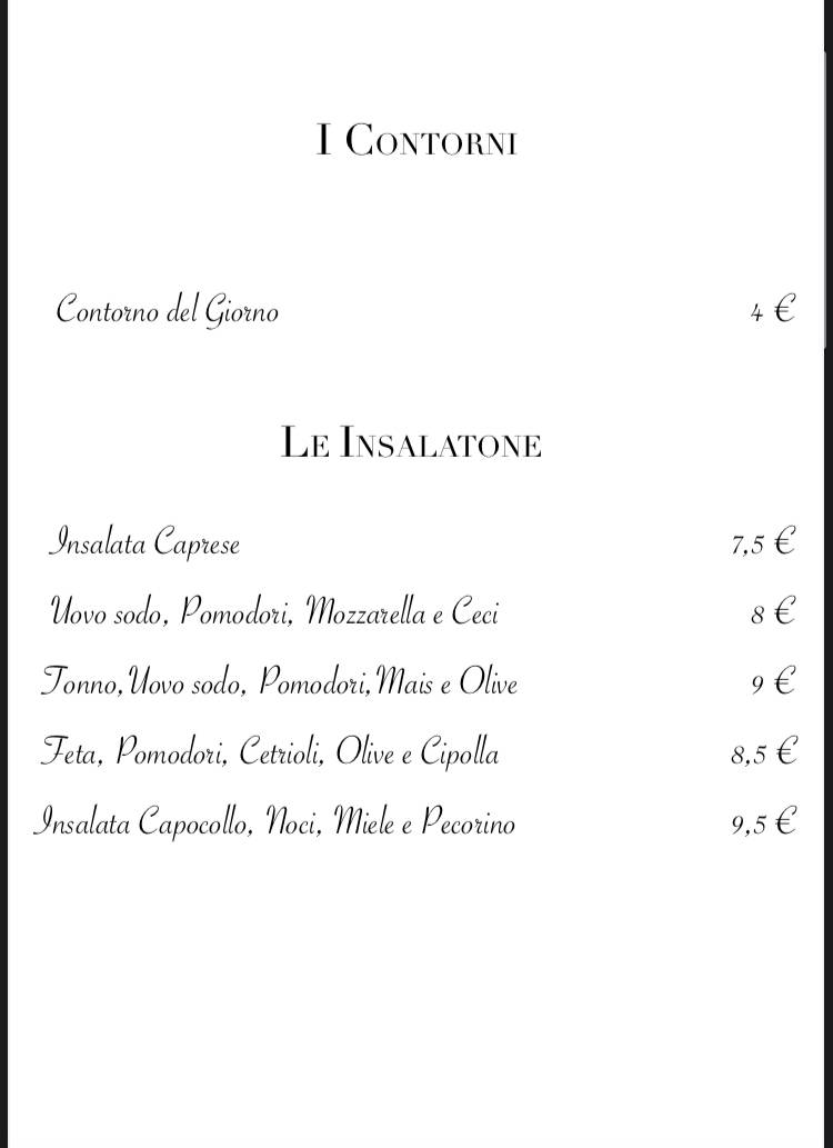 Menu di Tivà Gusto E Creativita’ 
