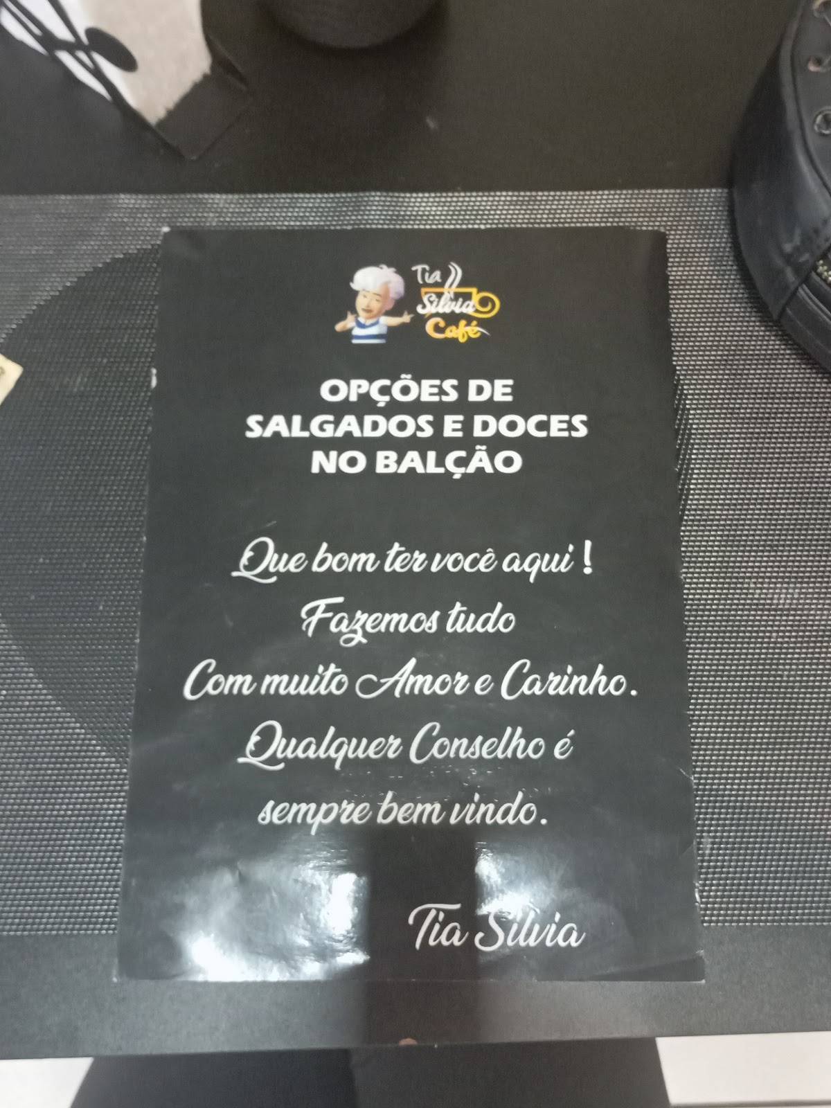 Tia Silvia Café cardápio