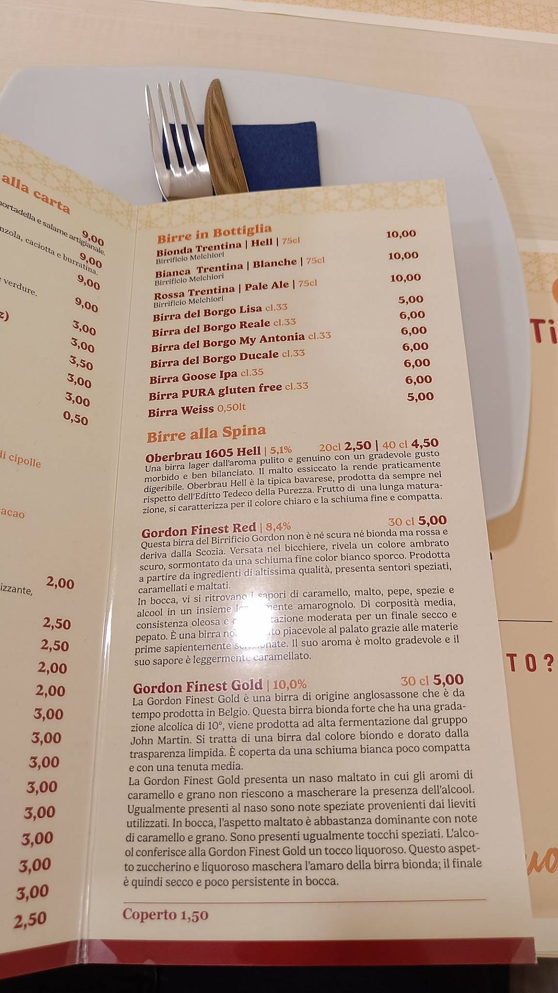 Menu di Tigelland 