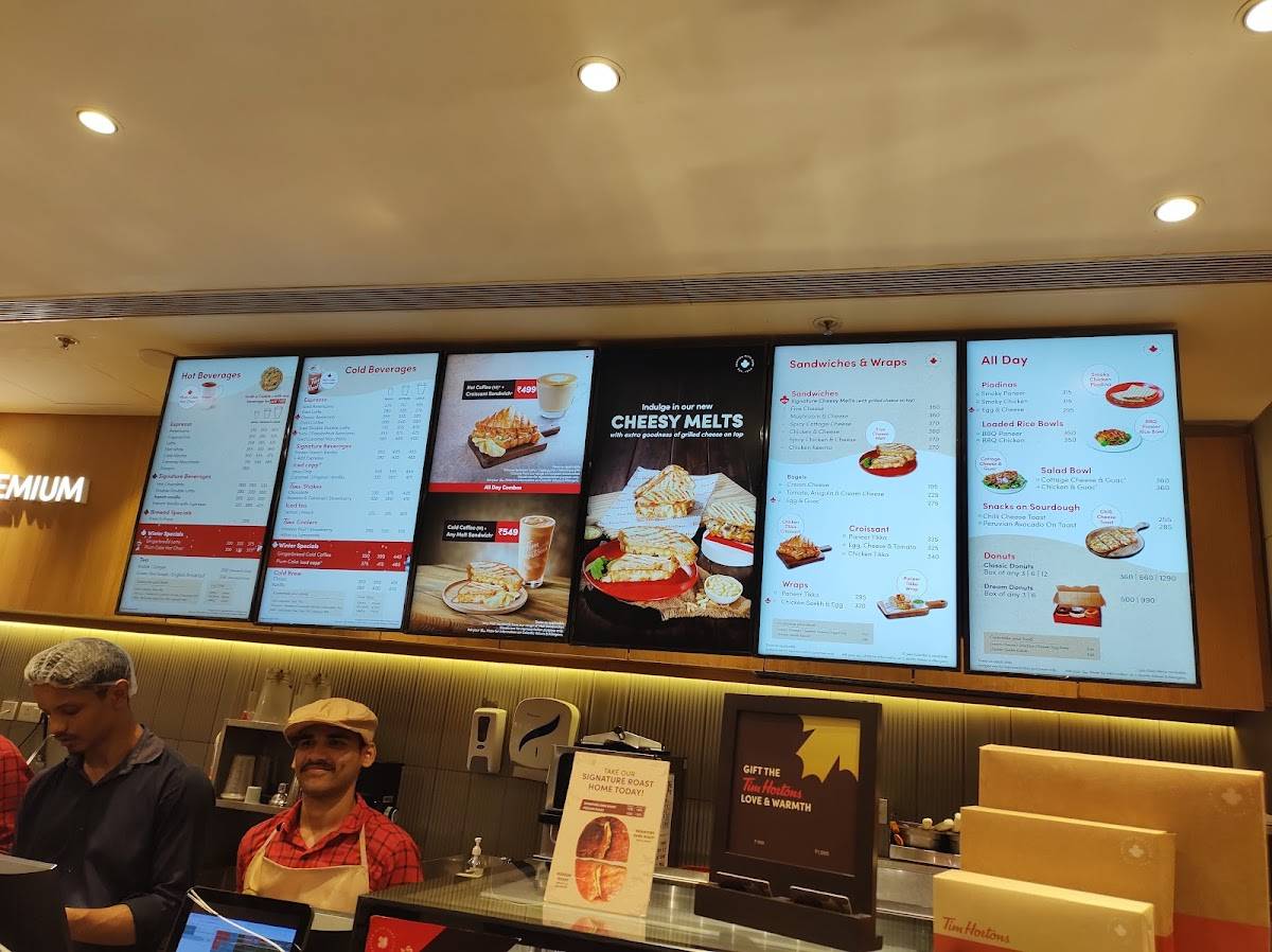 Tim Hortons menu