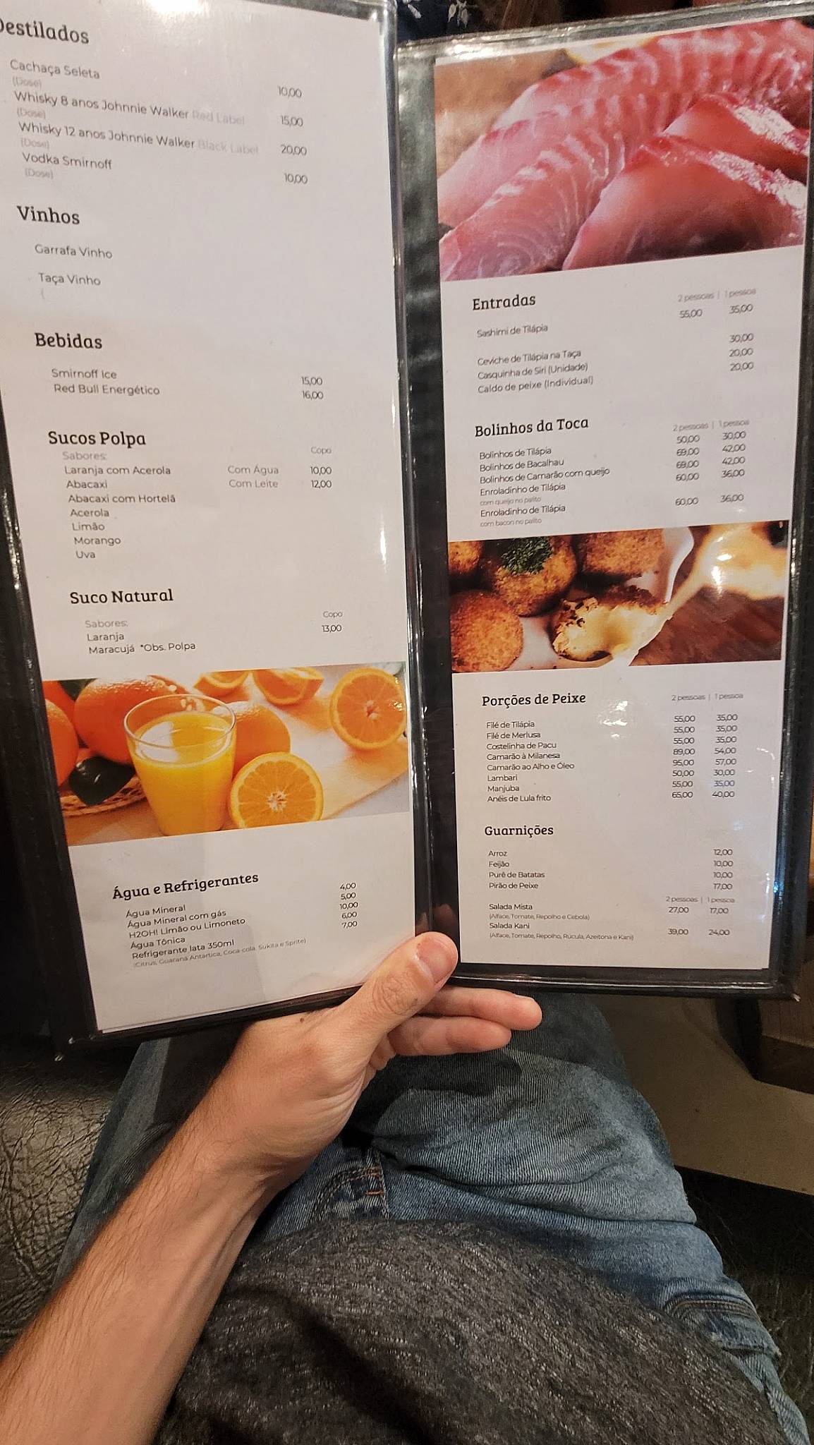Toca do Peixe cardápio