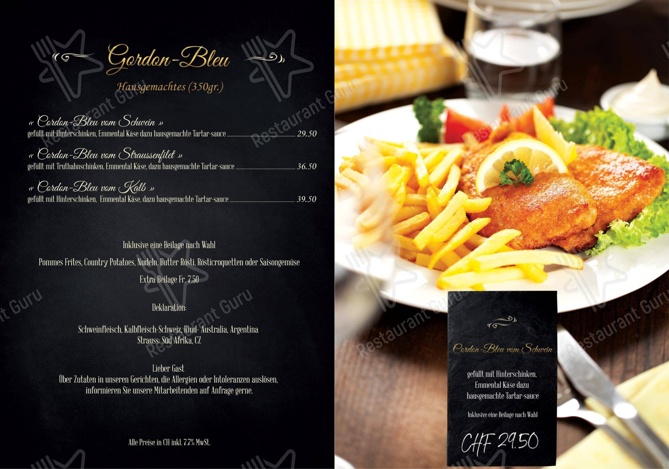 Menu per Tomate-Birkenhof Restaurant in Wettingen