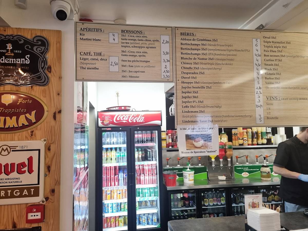 Menu de Top Frites Gembloux