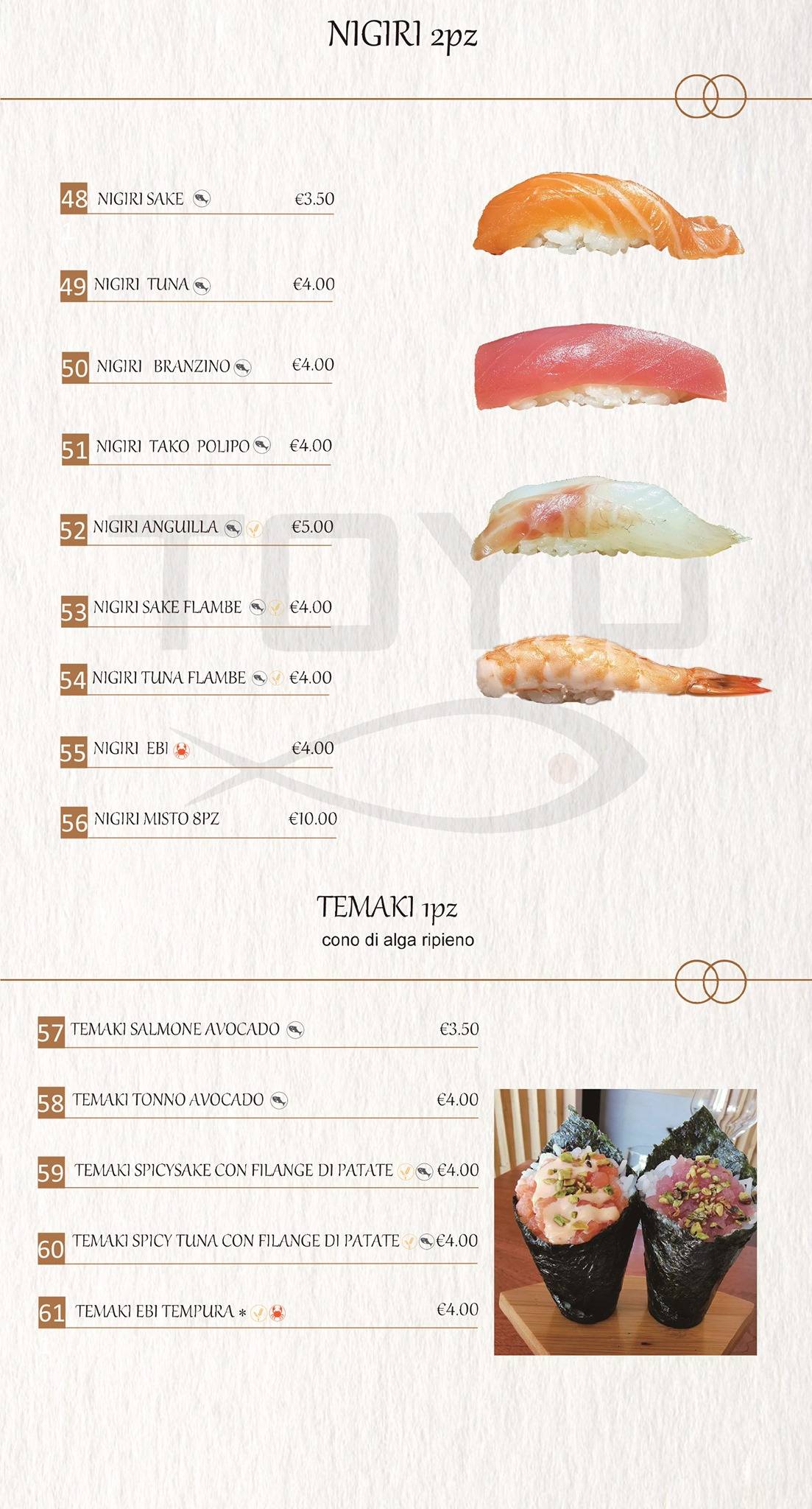 Menu di Toyo 