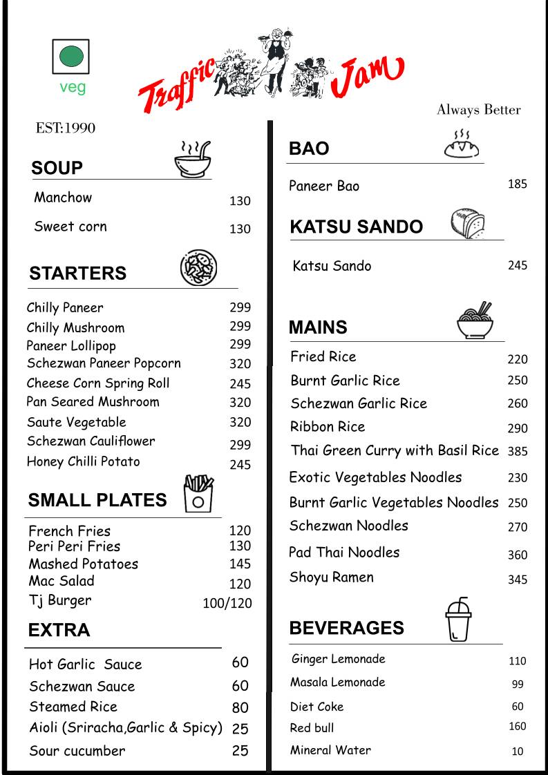 Traffic Jam menu