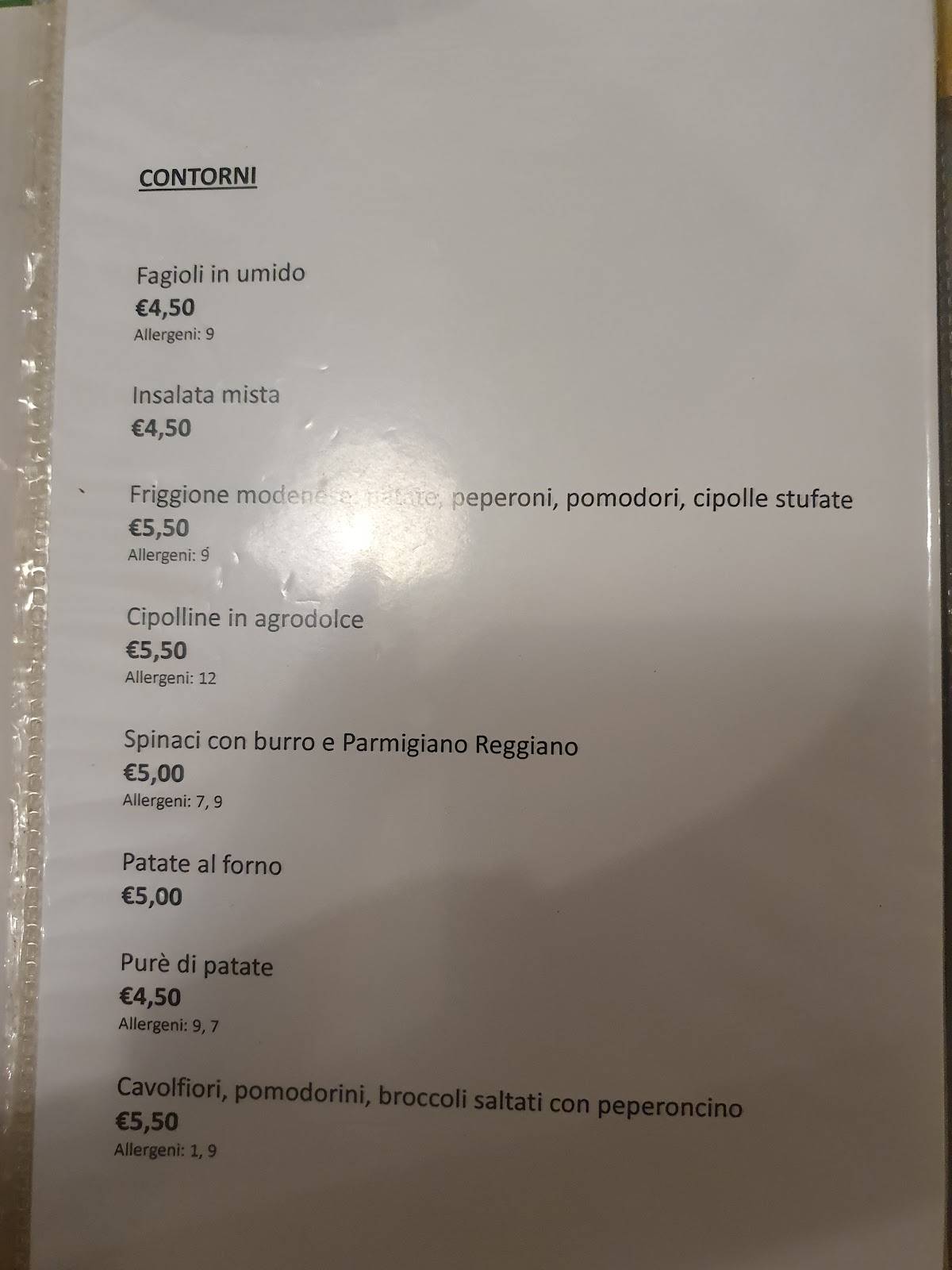 Menu di Trattoria Pomposa al Re gras - trattoria e take away 