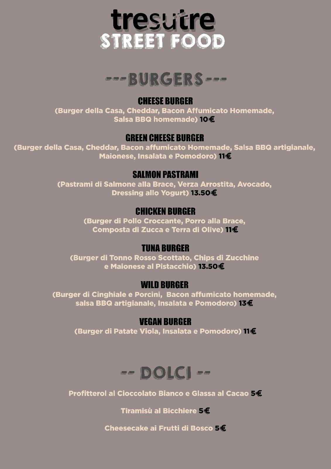 Menu di Tresutre 