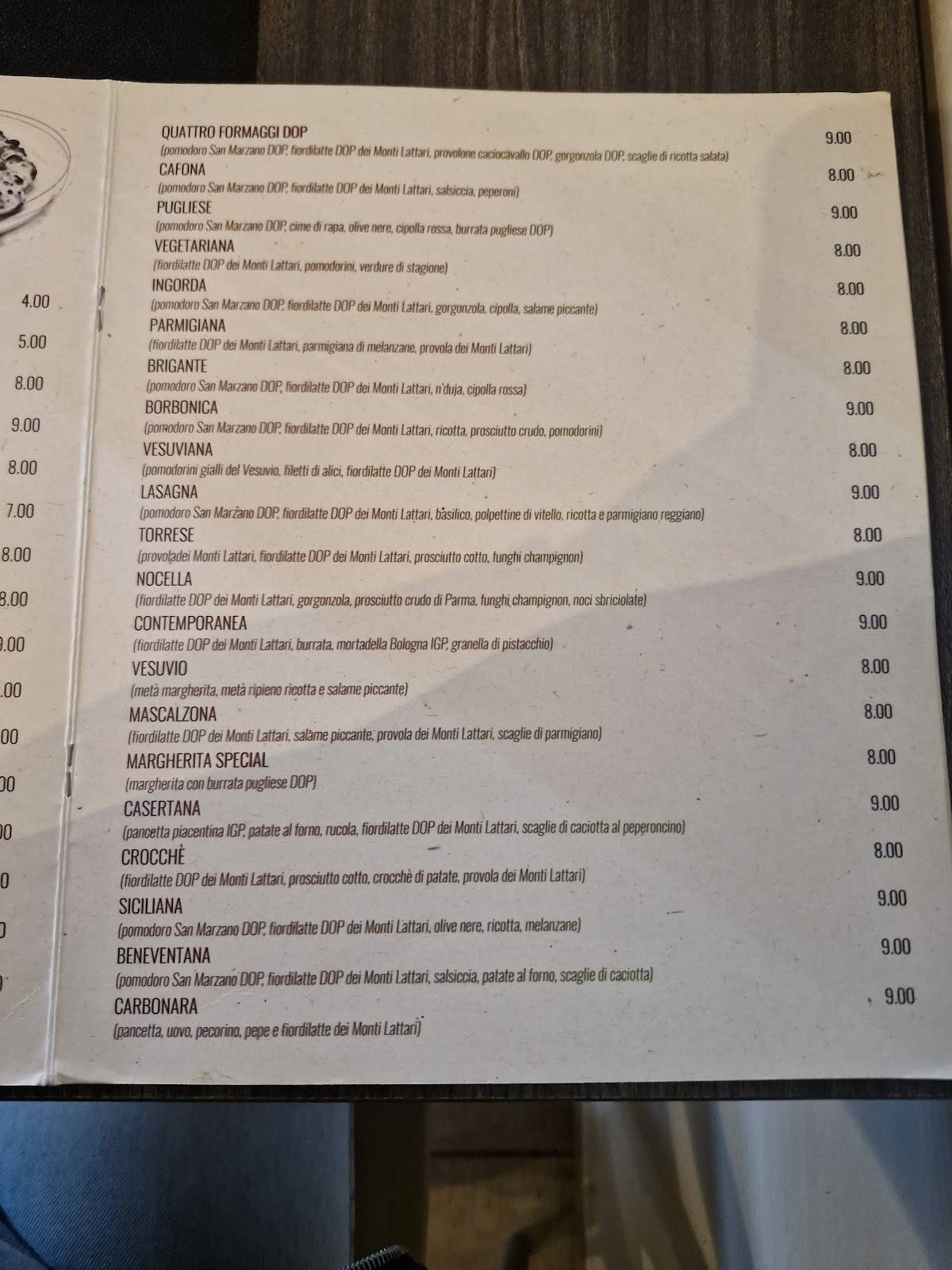 Menu di Acqua e Farina 