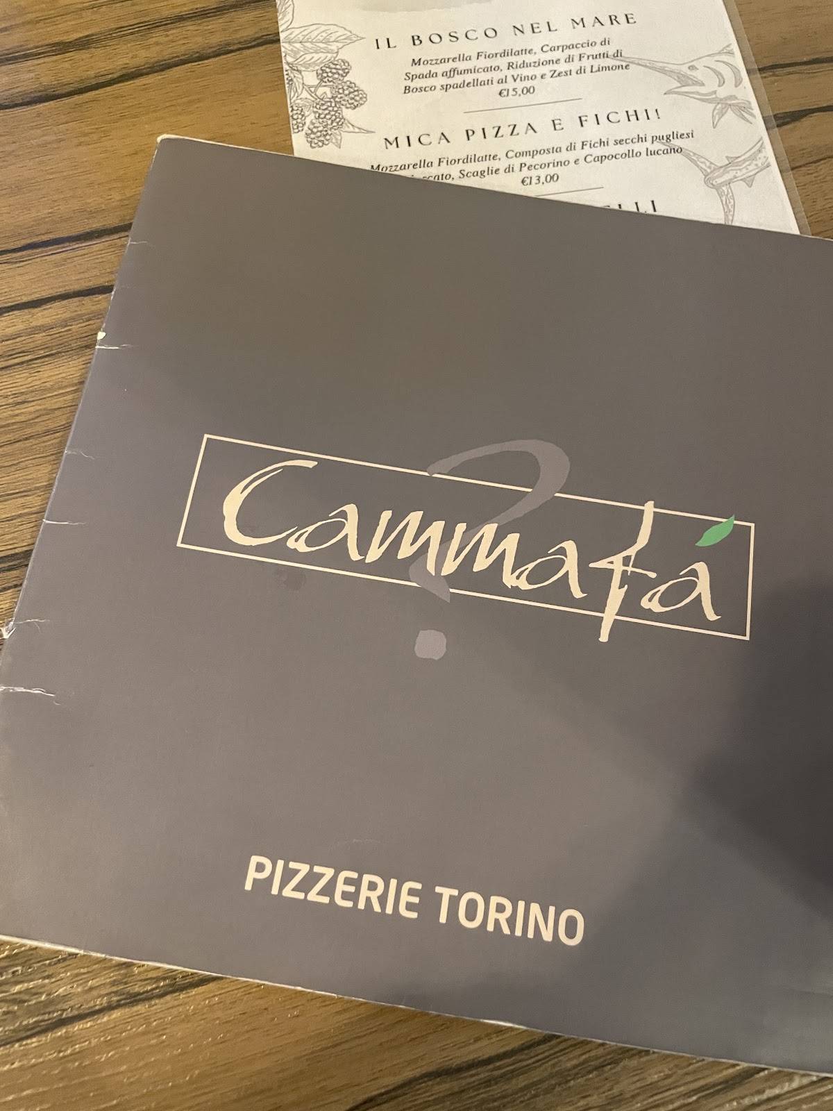Menu di Cammafà Pizzerie Torino-San Salvario 