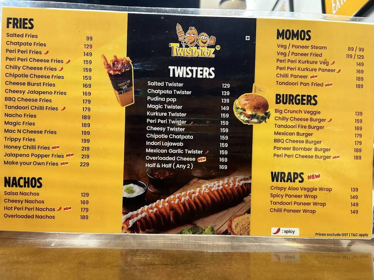 Twistatoz menu