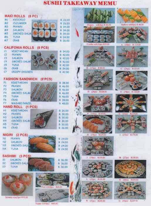 Menu de Two in One Chinese & Japanese