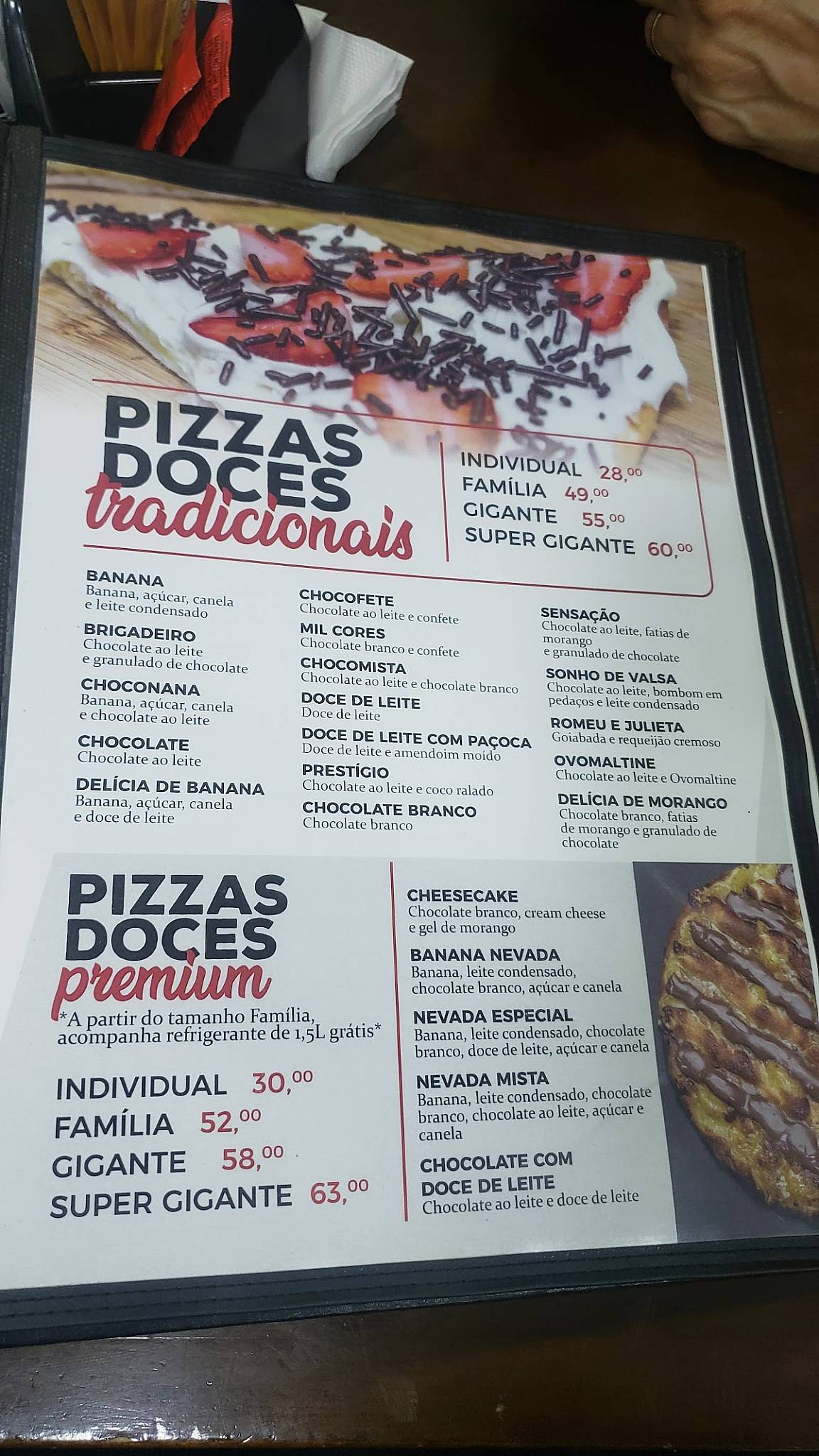 Uau Pizza cardápio