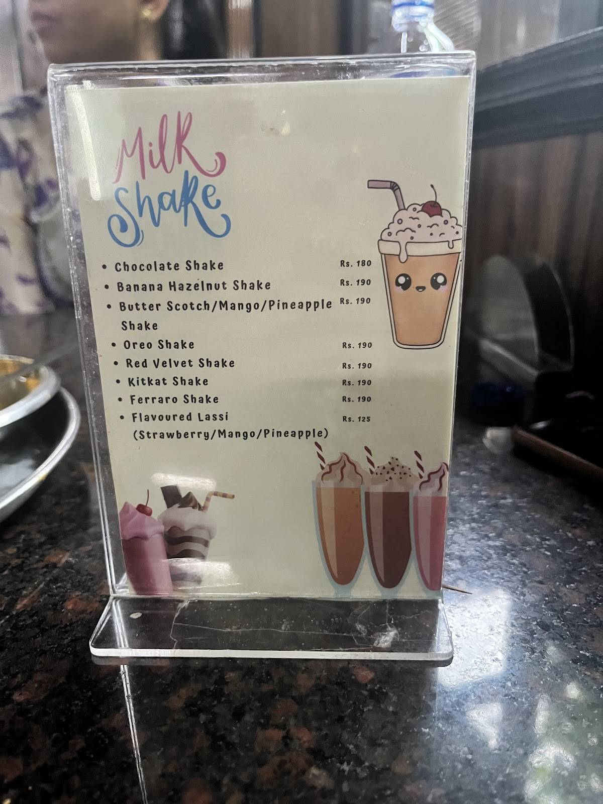 Udupiwala Restaurant menu