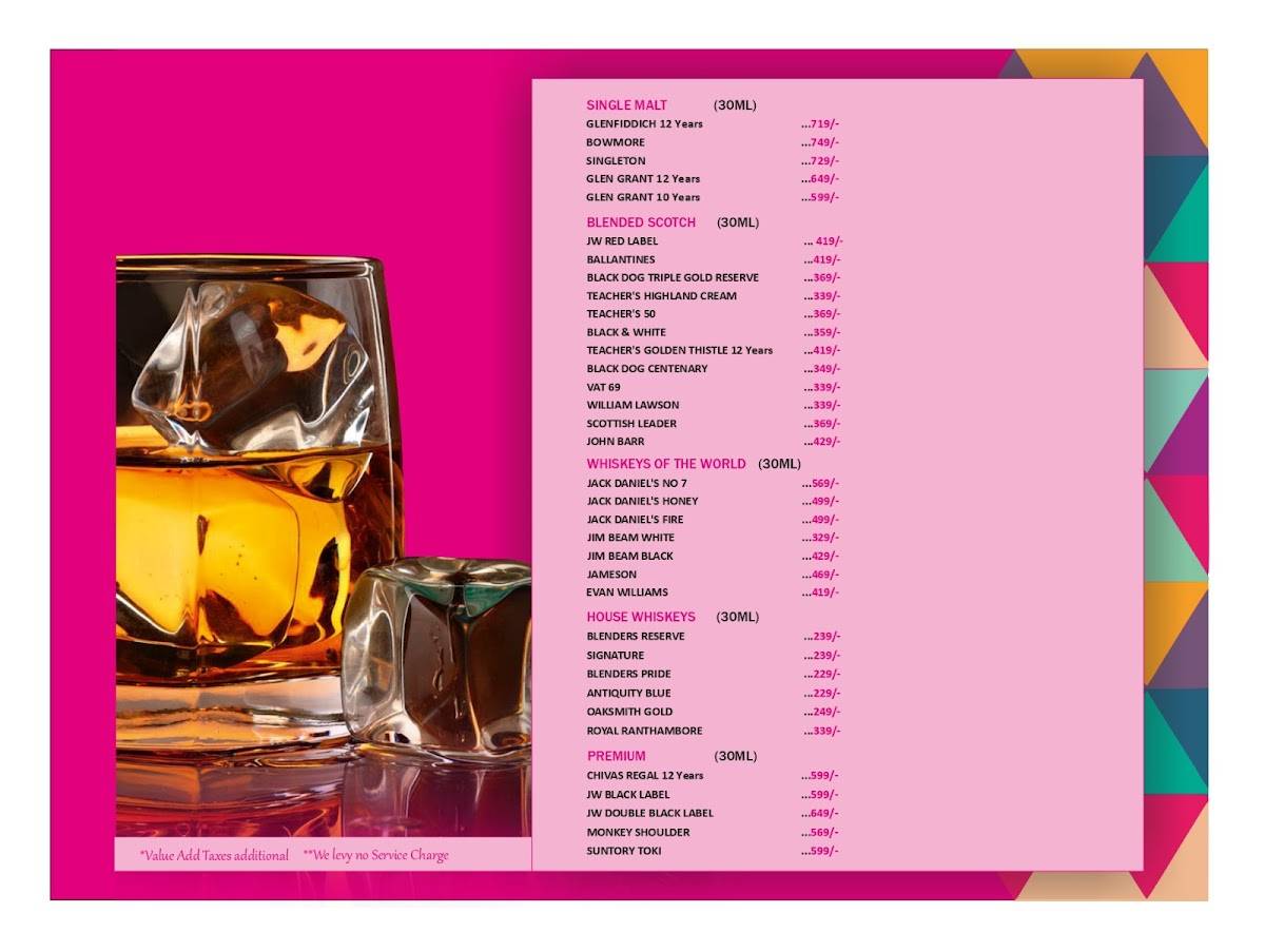 V Lounge & Deck by Touch of Class menu