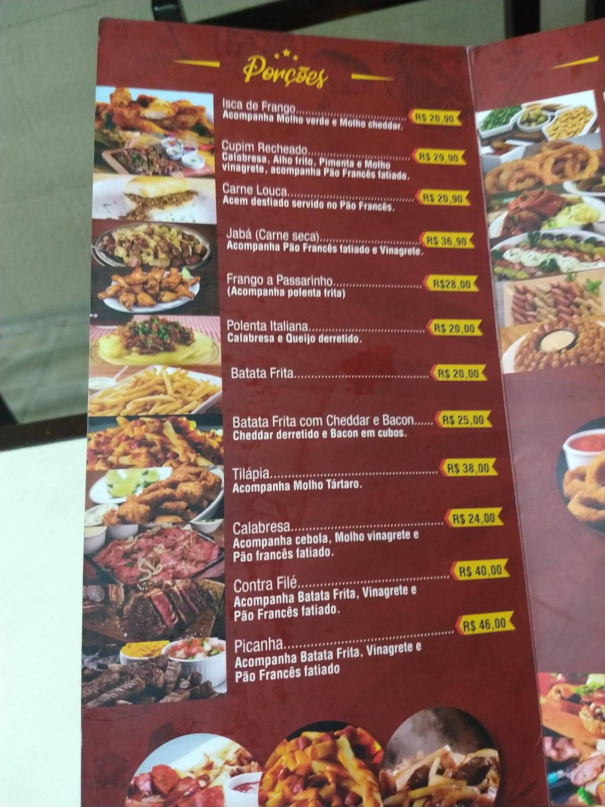 Vadão Restaurante cardápio