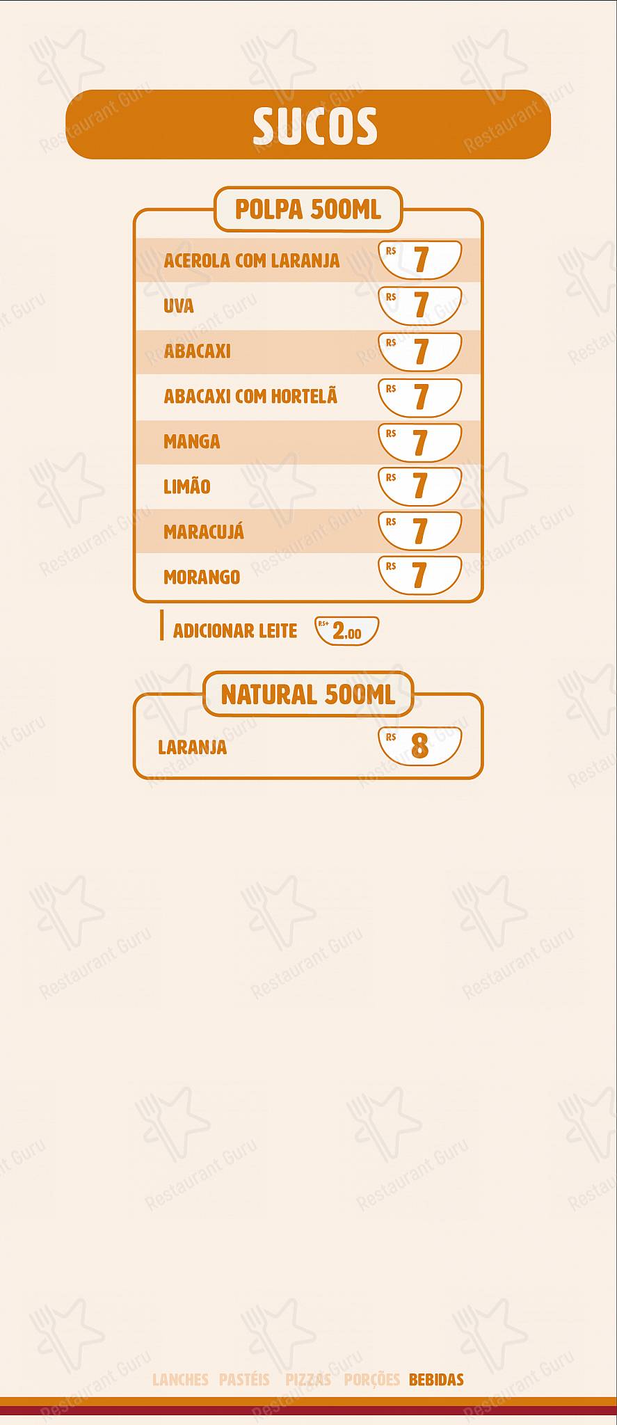 Menu para Varola Lanches e Restaurante, Marmitaria restaurante