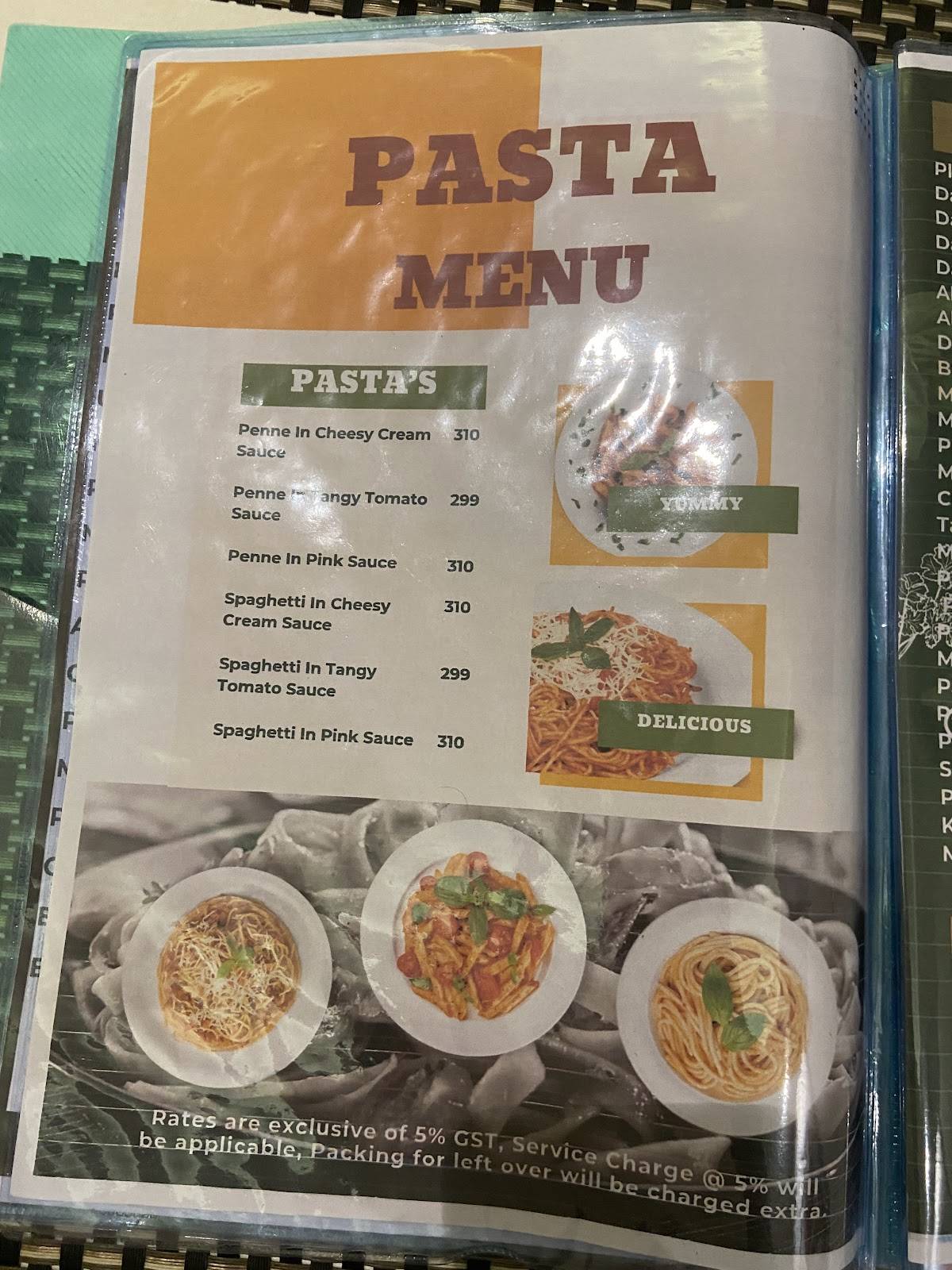 Veg De Rasoi menu