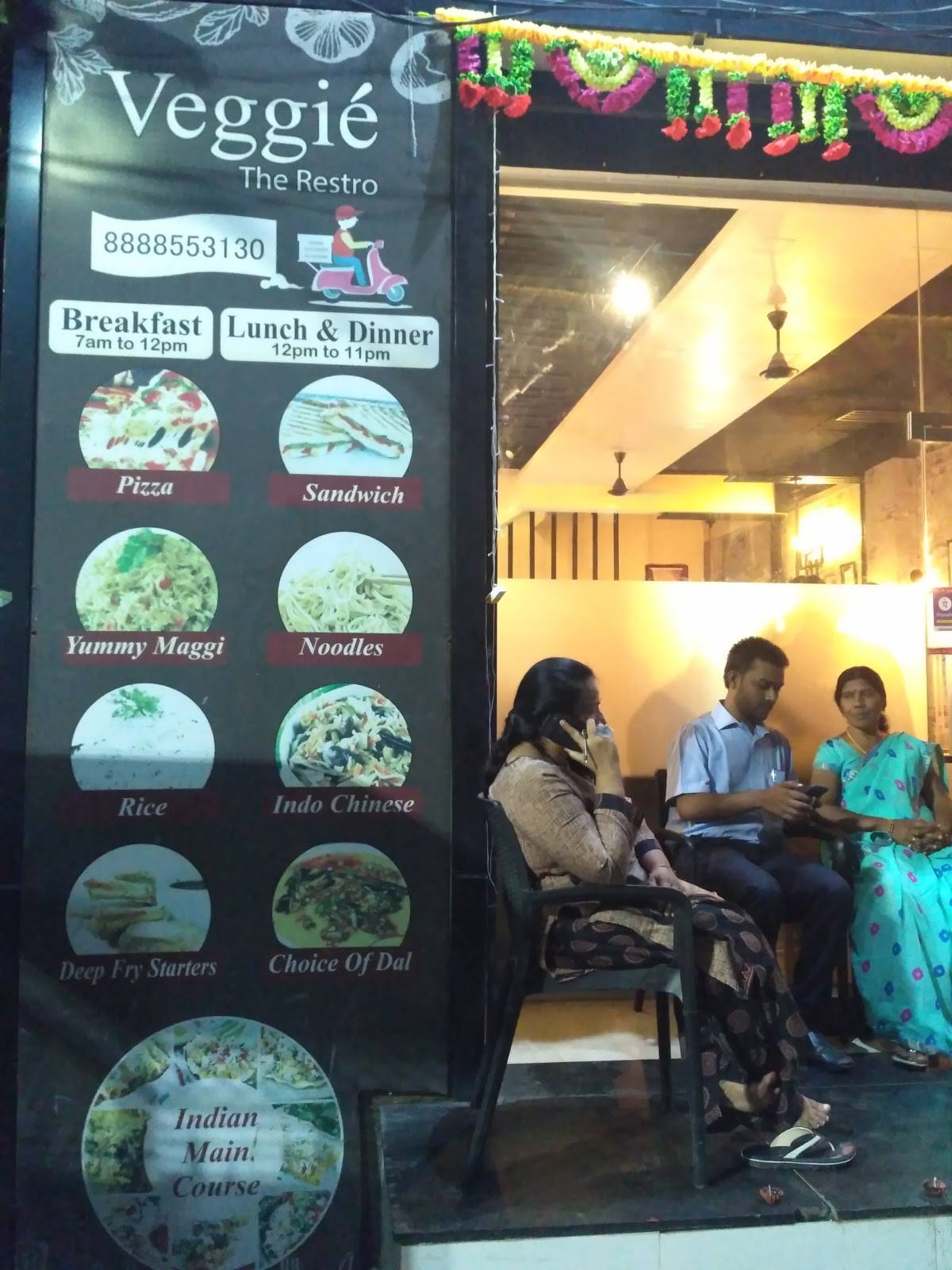 Veggie the restro and cafe menu