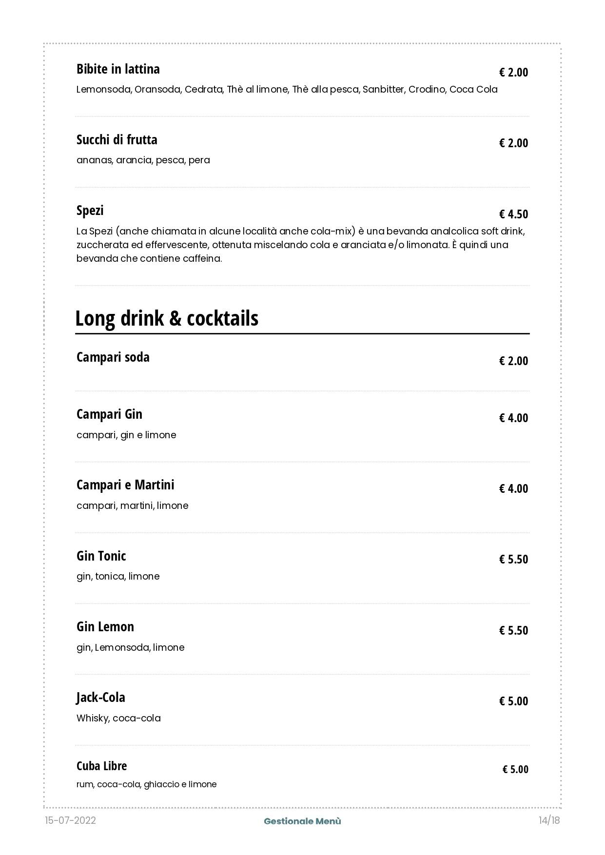 Menu di Venerius Pub 