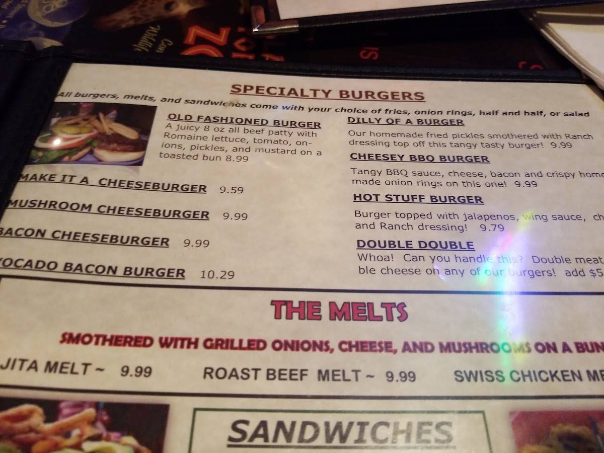 Menu at Vermillion Restaurant and Watering Hole, Brownsville