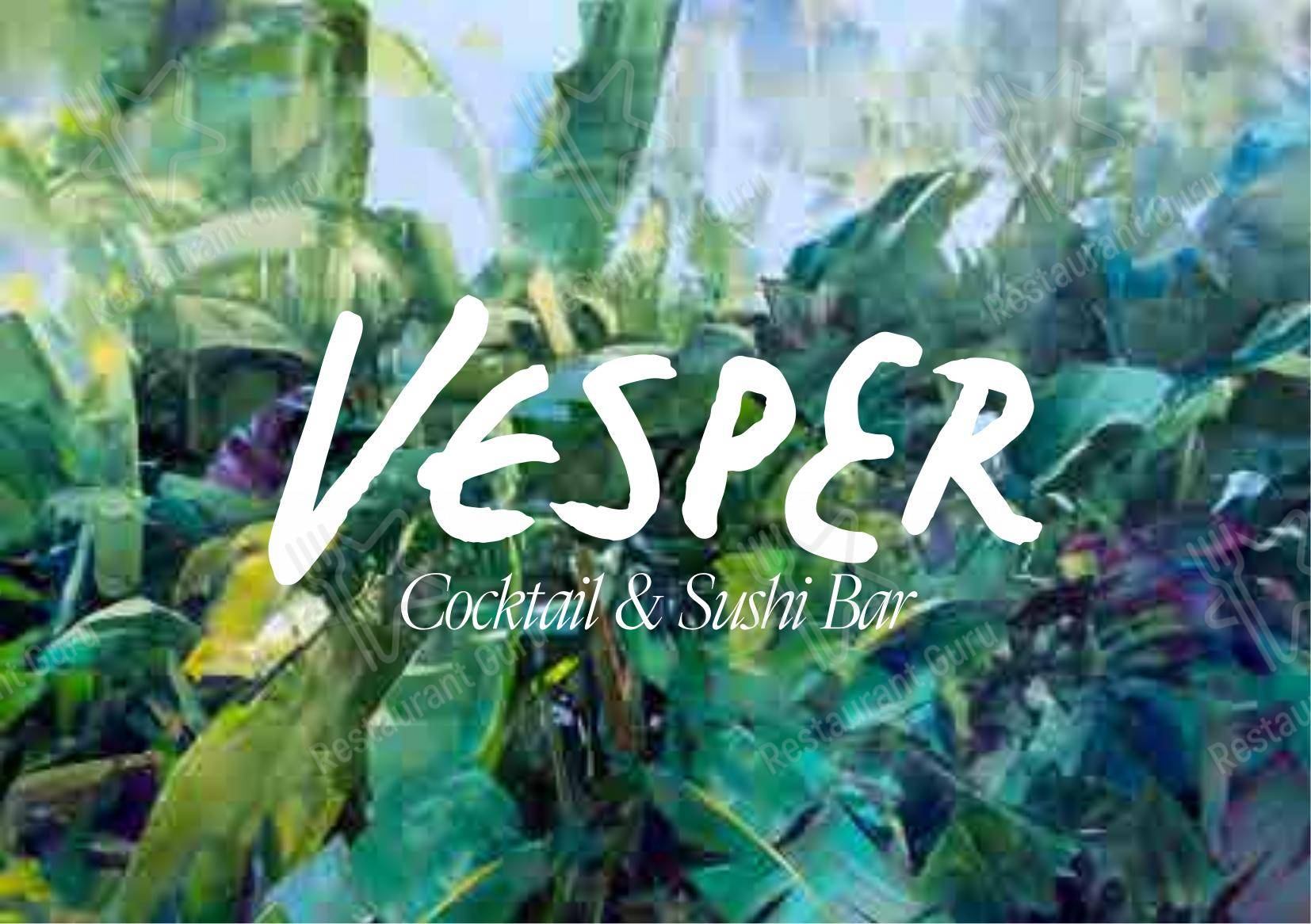 Menu pour Vesper - Menu