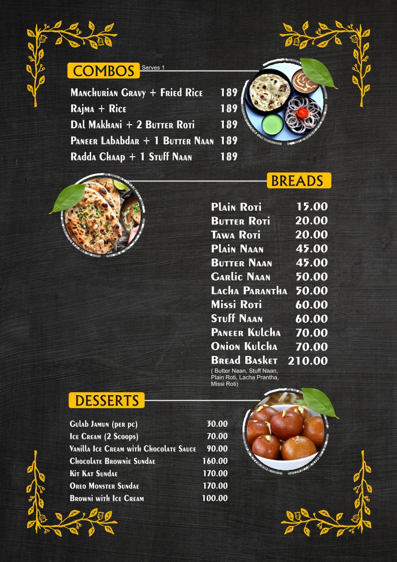 Vimpis - Best Family & Buffet Restaurant in Jammu menu