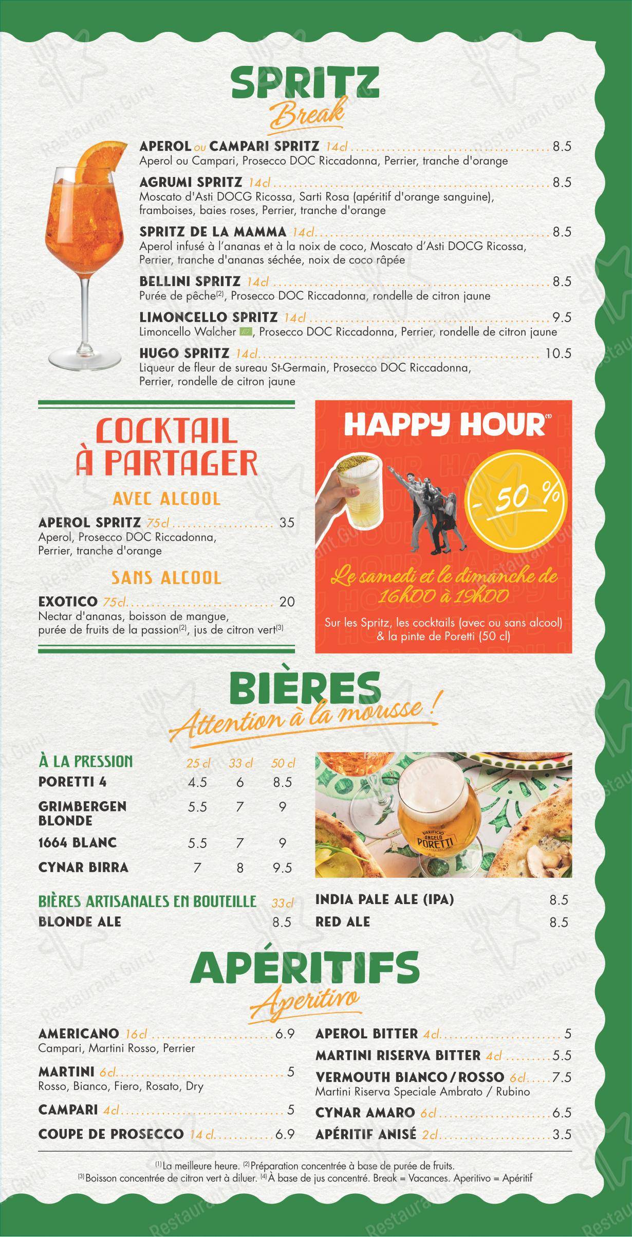 Menu pour Volfoni Servon dans Servon