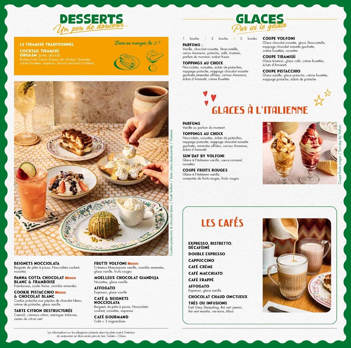 Menu de Volfoni Servon