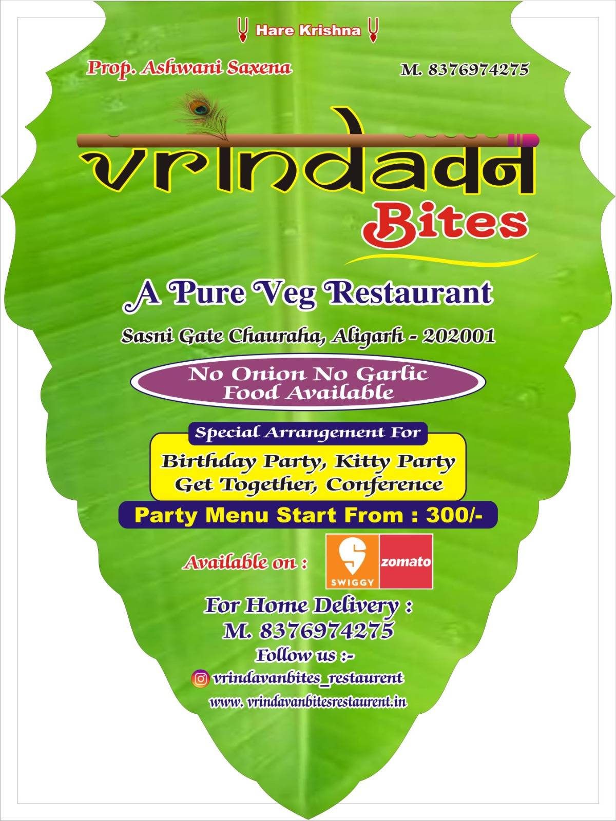 Vrindavan Bites Restaurant menu