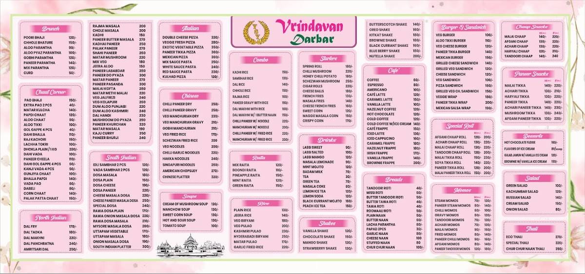 Vrindavan Darbar menu