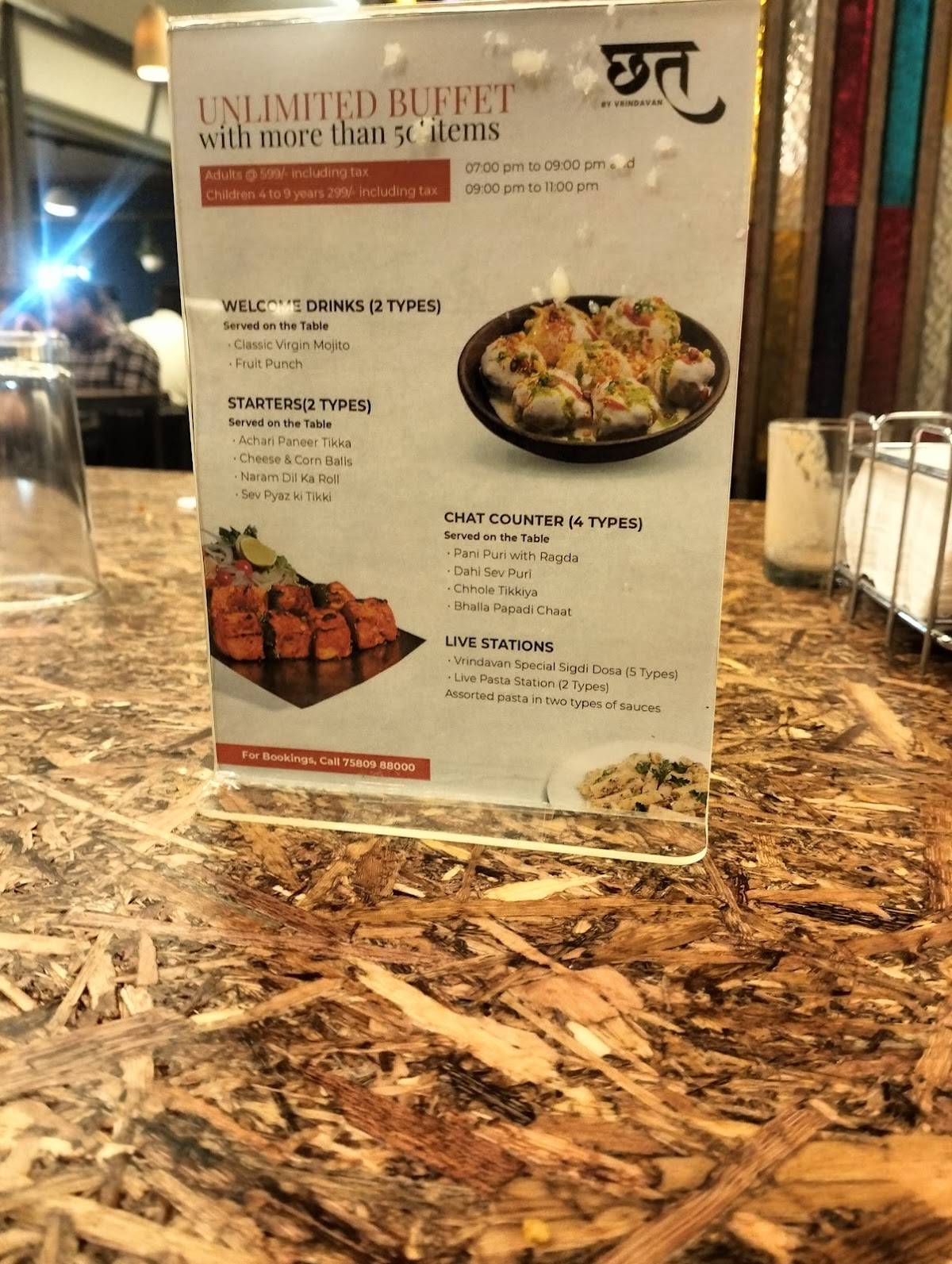 Vrindavan Restaurant menu