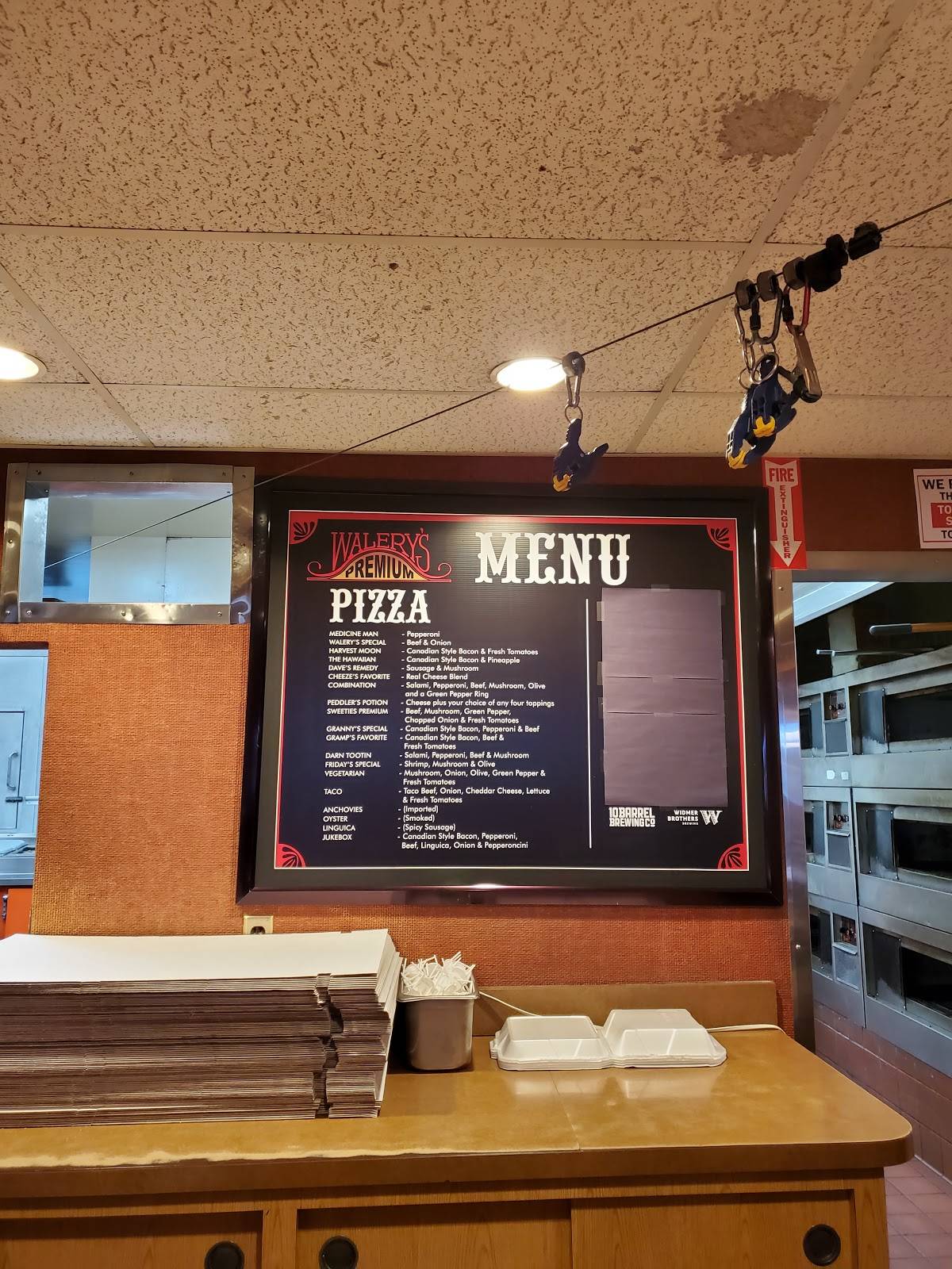 Menu at Walery's Premium Pizza pizzeria, Salem