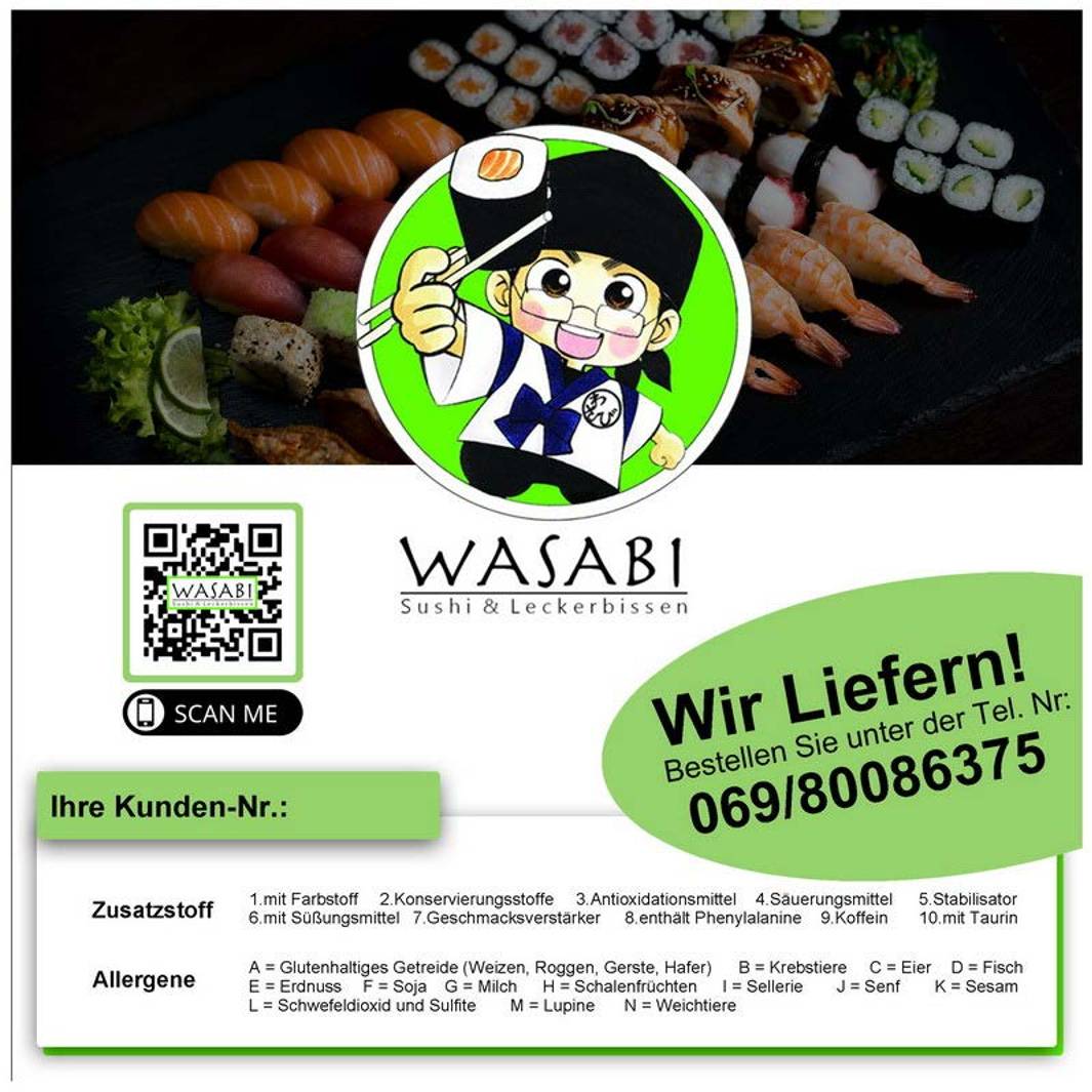 Menu de Wasabi