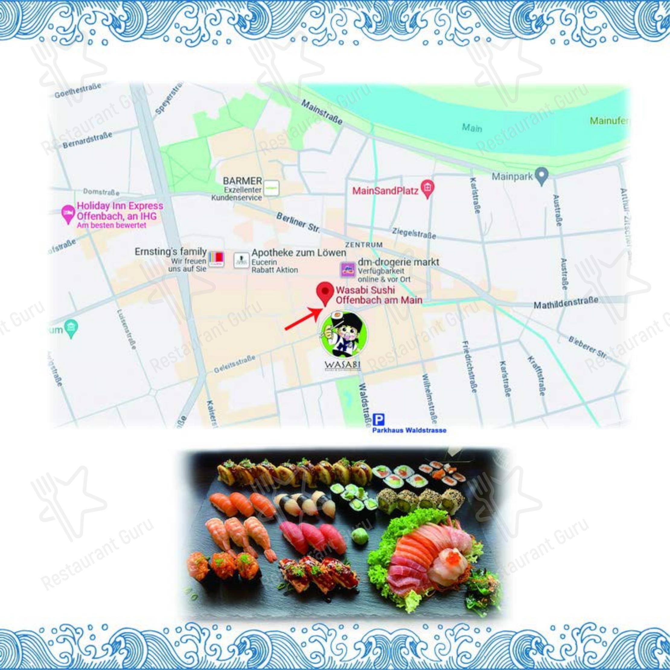 Menu pour Wasabi restaurant