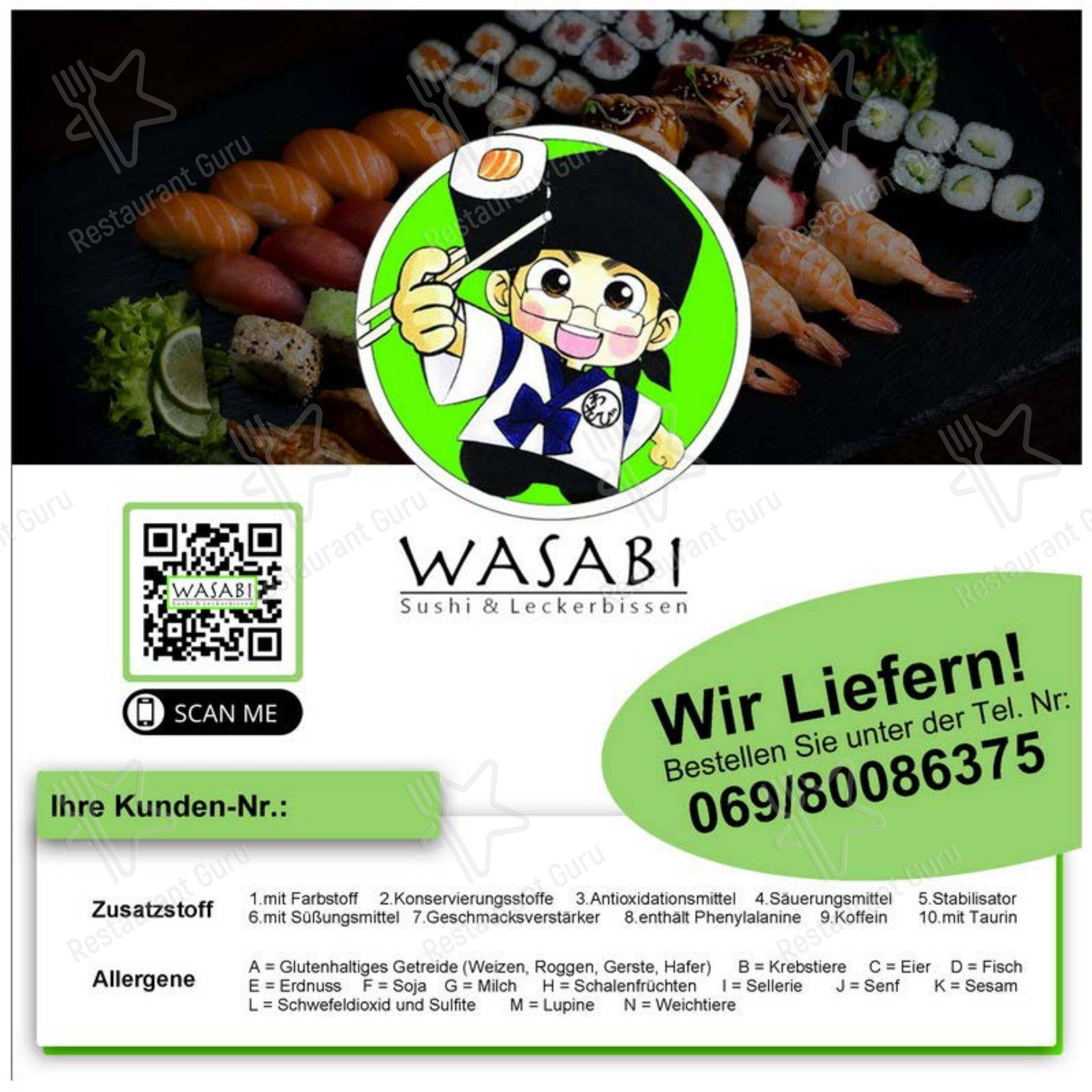 Wasabi dans Offenbach-sur-le-Main - Menu