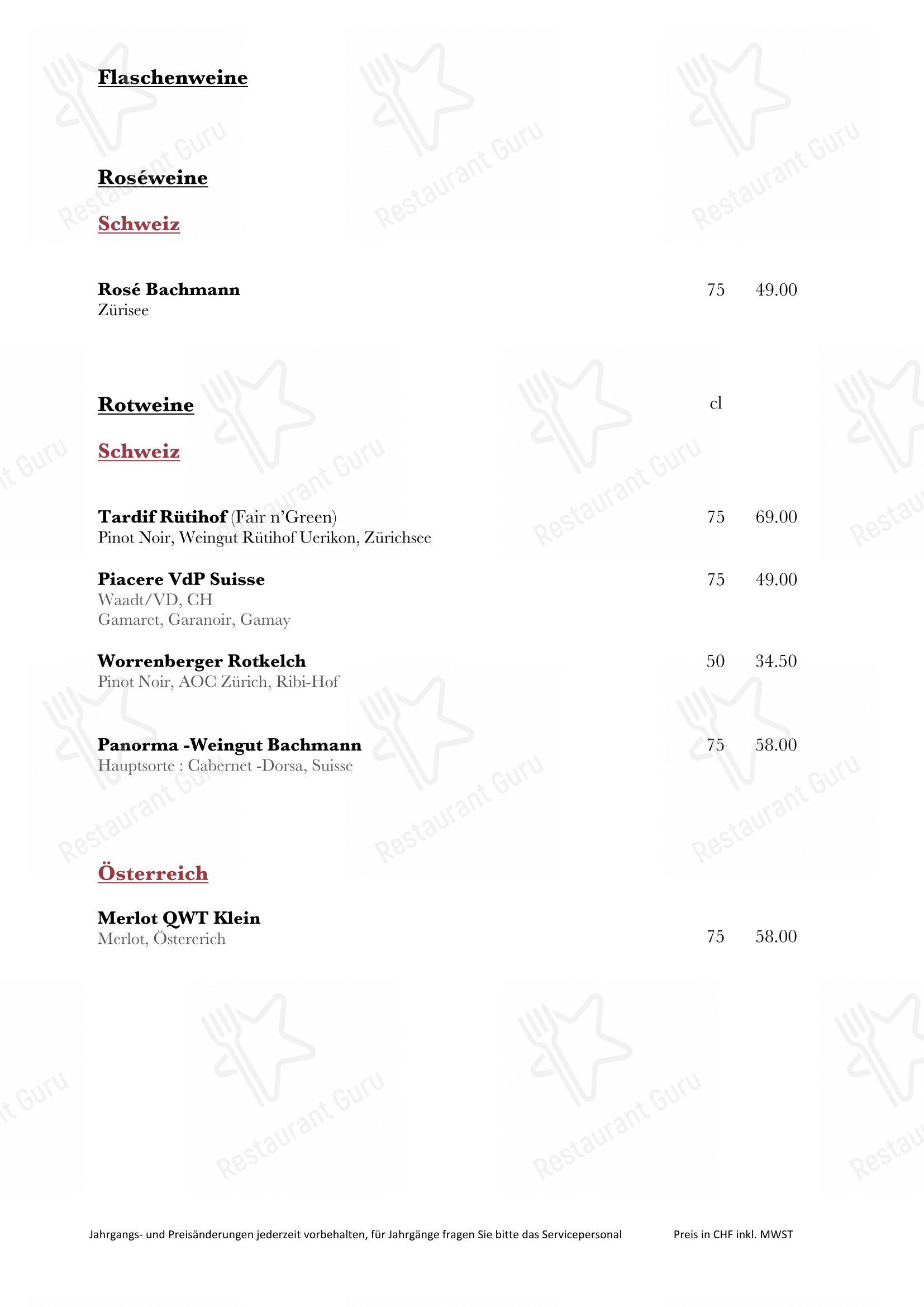 菜单 per Weinschenke ristorante