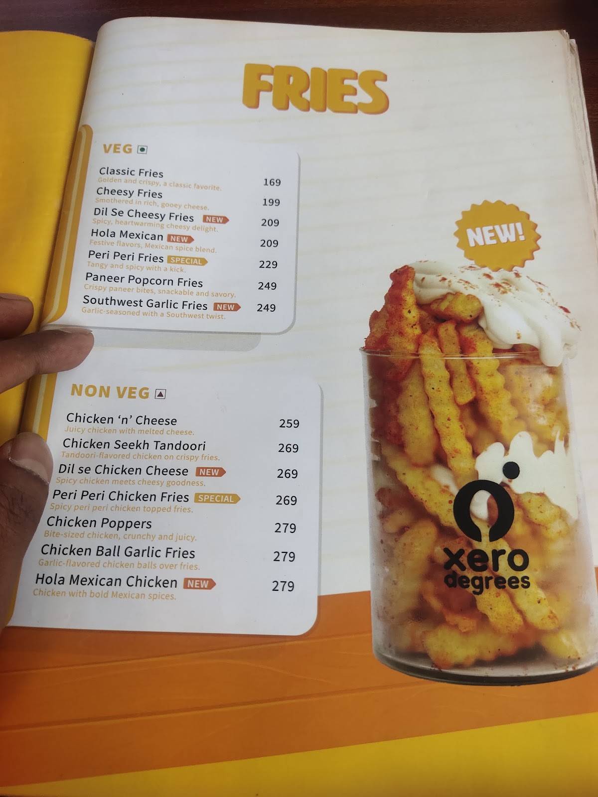 Xero Degrees menu